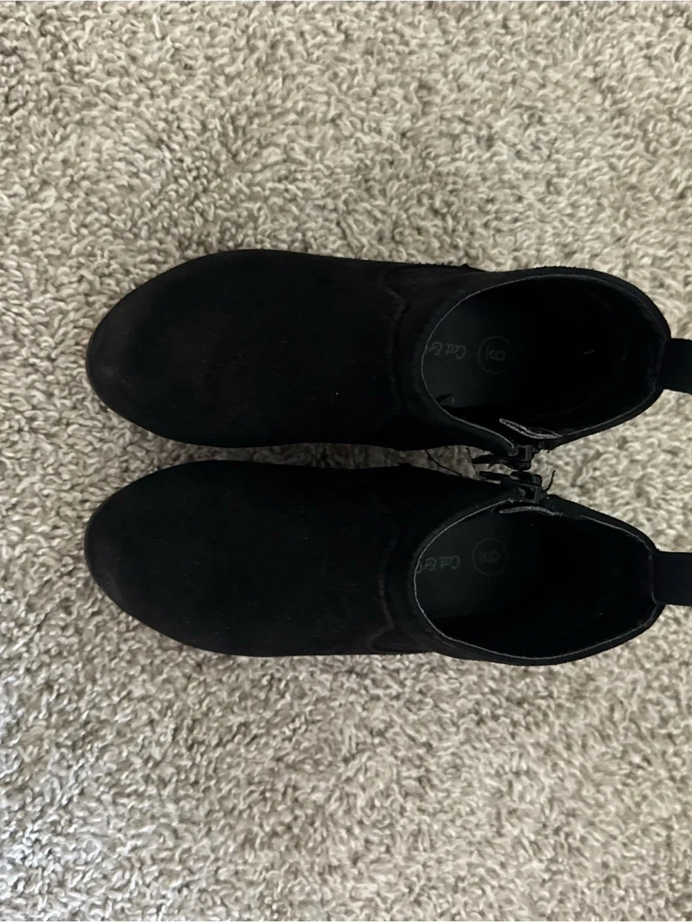 Girls Ankle Boots Bundle Size 9 Fall booties Old Navy Black & Taupe Suede